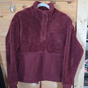 Target Women's Burgundy Fleece Jacket
